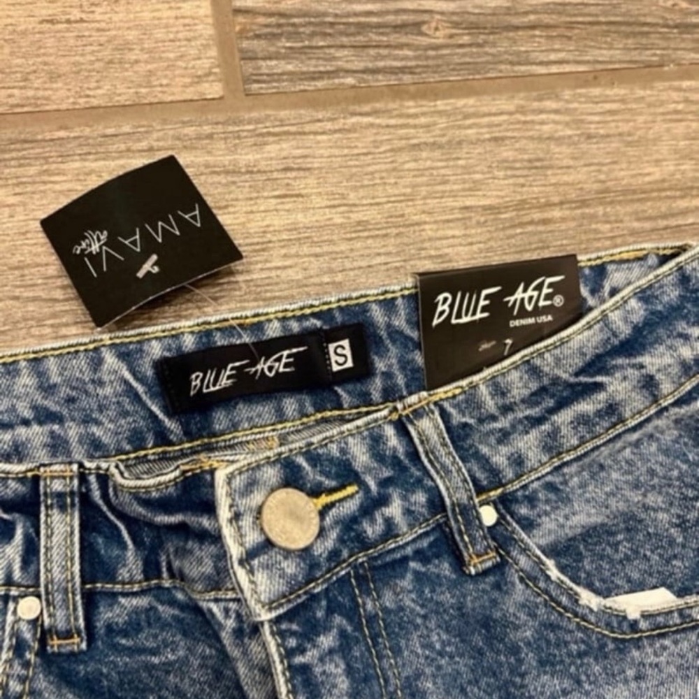 Blue Age High Rise Denim Shorts - Picture 3 of 3